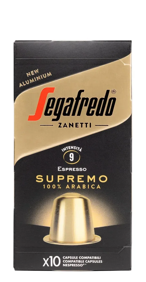Capsule cafea Segafredo Supremo 100% Arabica, compatibile Nespresso, 10 capsule
