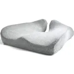 Perna ortopedica sezut NextWave®️, din spuma cu memorie, Coccis, pentru scaun de birou sau masina, husa detasabile, respirabila si antialunecare, protectie zona Lombara, Sciatica, Dureri de sold, Hemoroizi, Gri