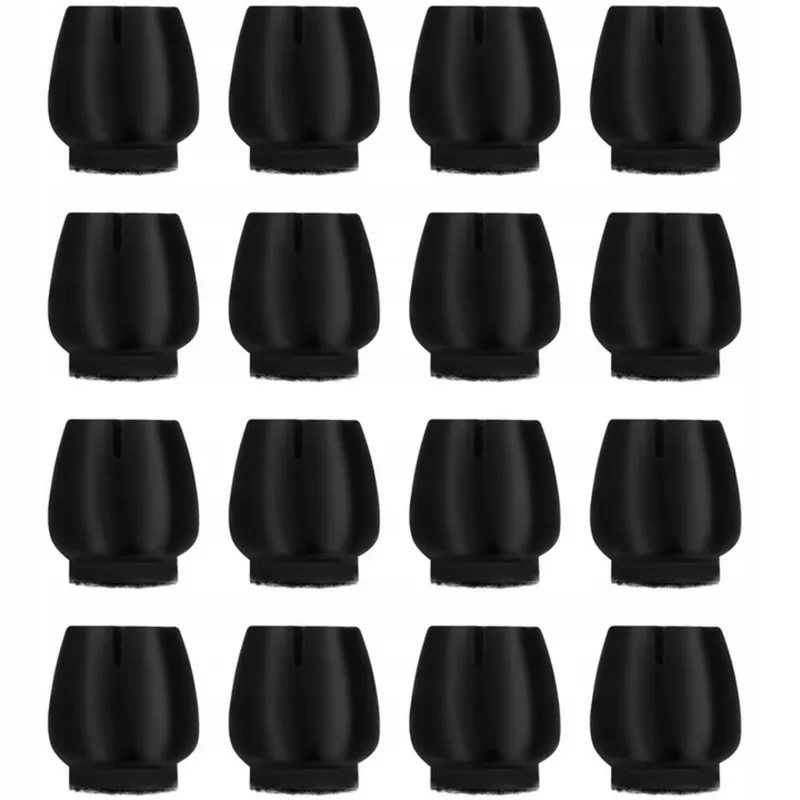 Set 16 protectii picioare mobila, Silicon, Negru, intre 12-16mm