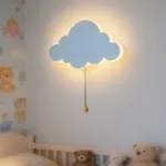Lampa De Veghe, MOSMAOO®, Design nor, Montare Pe Perete, Lumina LED ajustabila, Usor de instalat, Design Functional Versatil, Alimentare baterii, 21.5x14.5CM, Alb