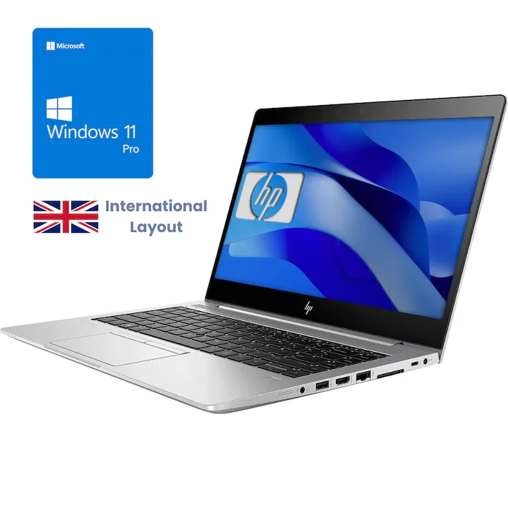 HP EliteBook 840, Intel Core i5 8365U, 16GB Memory, 512GB SSD, 14" FullHD, Silver, International Layout, Windows 11 Pro
