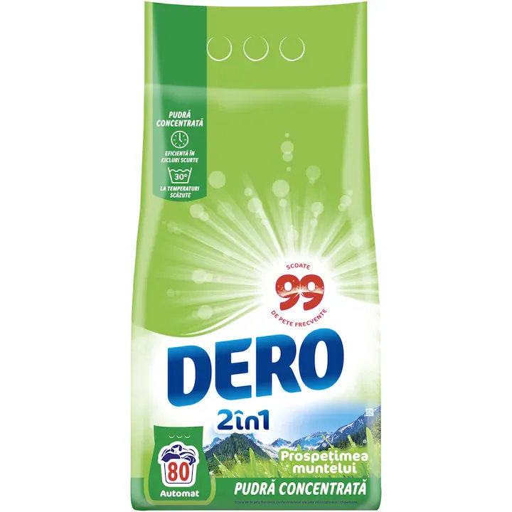 Dero detergent pudra 2in1 Prospetimea muntelui 6 kg 80 spalari