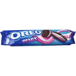 Biscuiti cu cacao si crema cu zmeura si vanilie 157g