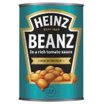 Fasole in sos tomat Heinz High In Protein, 415 g