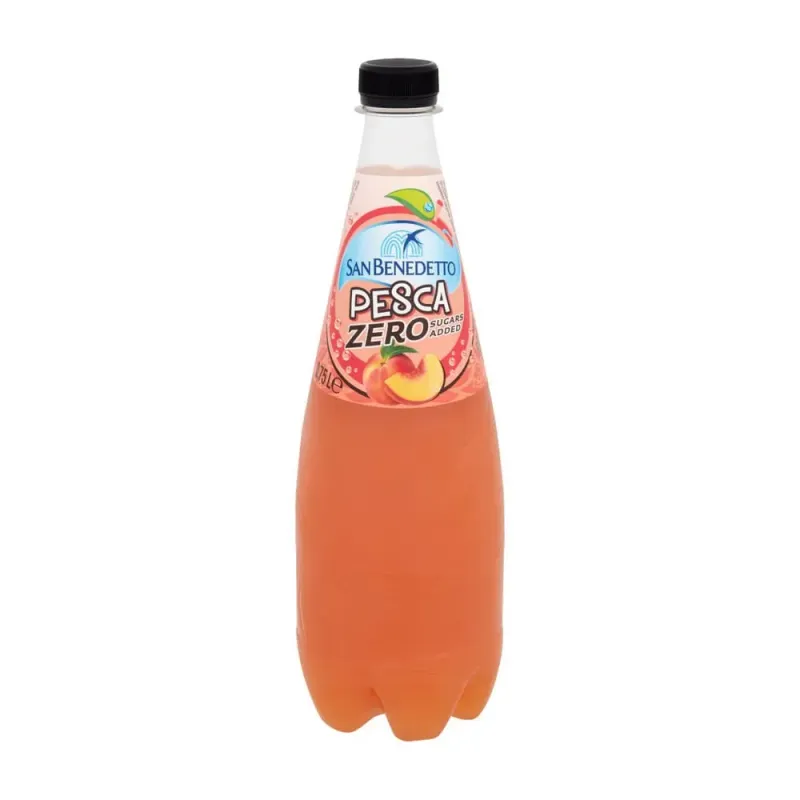Bautura carbogazoasa San Benedetto cu gust de piersici, zero zahar, 0.75 l