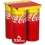 Bautura carbogazoasa Coca-Cola cu gust de lamaie, 4 x 0.33 l
