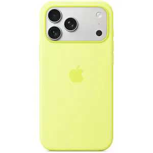 Husa telefon APPLE iPhone 17 Pro Max Silicone Case cu MagSafe - Neon Yellow, MGFM4ZM/A