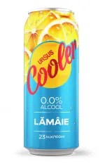 Bere blonda fara alcool cu aroma de lamaie Ursus Cooler, 0.5 l