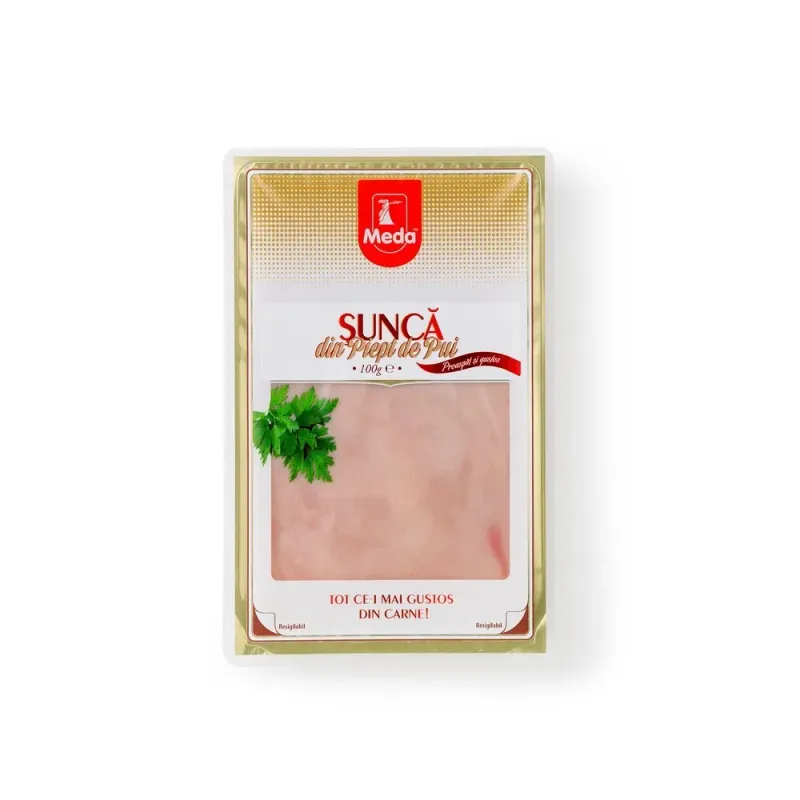 Sunca de pui feliata Meda, 100 g