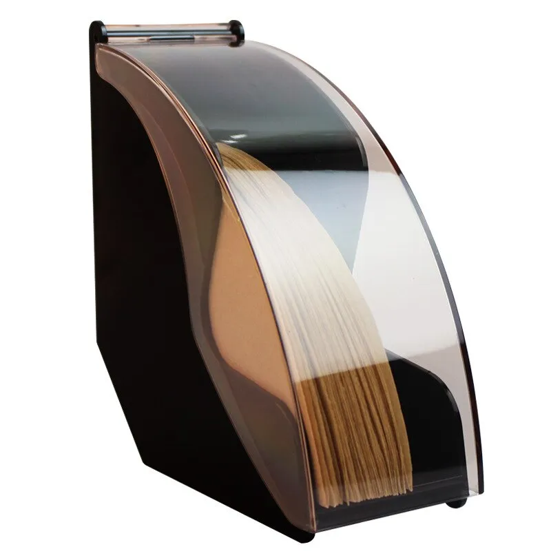 Suport pentru filtru de cafea, organizator, capac hermetic, 100 filtre, acrilic transparent