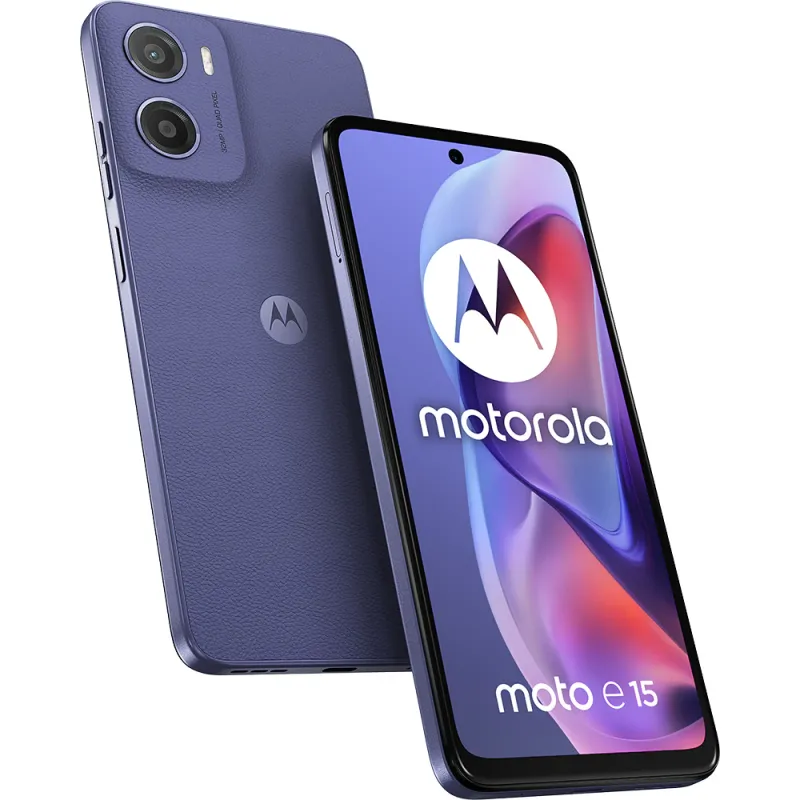 Telefon MOTOROLA Moto E15, 64GB, 2GB RAM, Dual-Sim, Fresh Purple