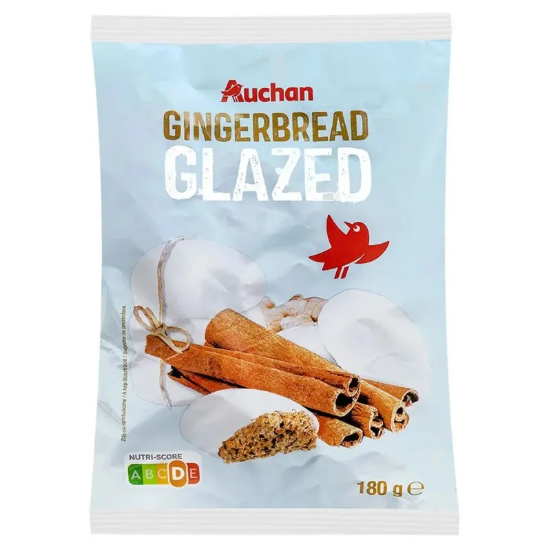 Turta dulce condimentata si glazurata Auchan, 180 g