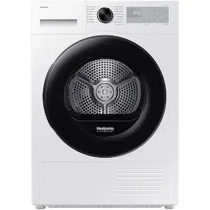 Uscator de rufe Samsung DV90DG52A0AHLE, Pompa de caldura 9 kg, Clasa C, Smart Things, Quick Dry, Optimal Dry. WiFi, Alb