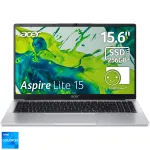 Acer Aspire Lite 15 cu procesor Intel® Celeron® N4500 pana la 2.8GHz, 15.6'', Full HD, IPS, 8GB LPDDR4X, 256GB SSD, Intel® UHD Graphic, No OS, Pure Silver