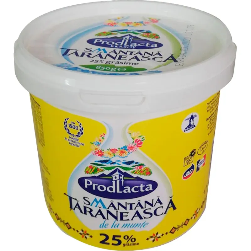 Smantana taraneasca Prodlacta, 25% grasime, 850 g