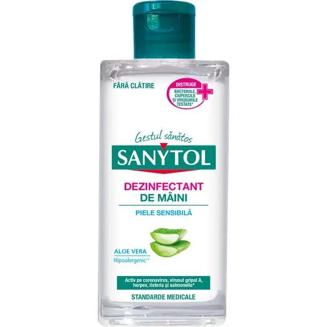 Dezinfectant de maini Sanytol Aloe Vera, 75 ml