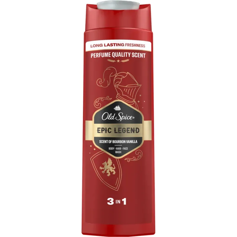 Gel de dus 3 in 1 Old Spice Epic Legend, 400 ml