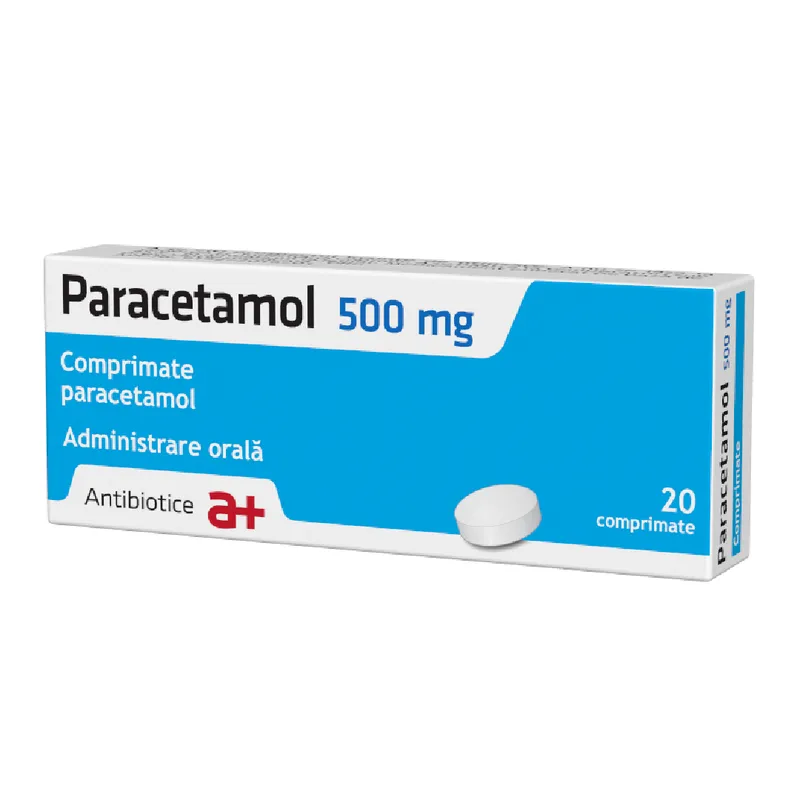 Paracetamol 500mg, 20 comprimate, Antibiotice SA