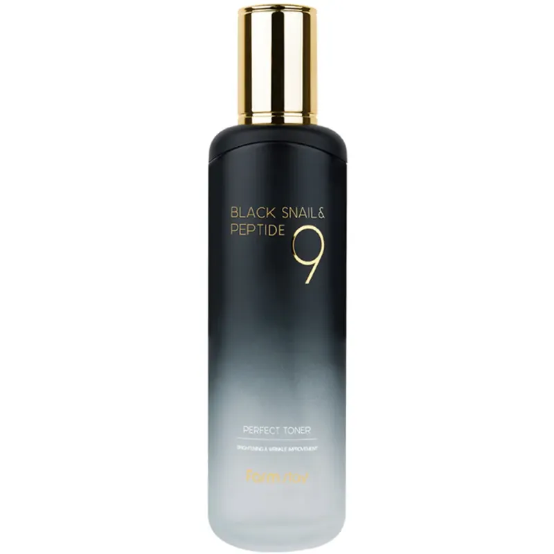Toner hidratant pentru fata cu extract de melc negru si peptide Farmstay Black Snail, 120 ml