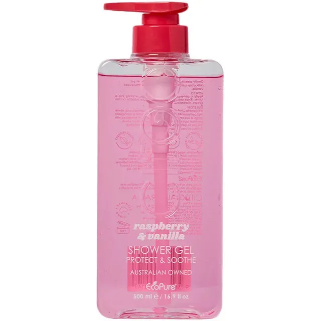 Gel de dus cu zmeura si vanilie Ciroa, 500 ml