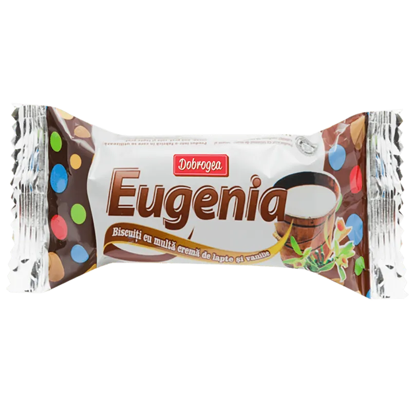 Biscuiti Eugenia Dobrogea cu crema cu lapte si vanilie, 36  g