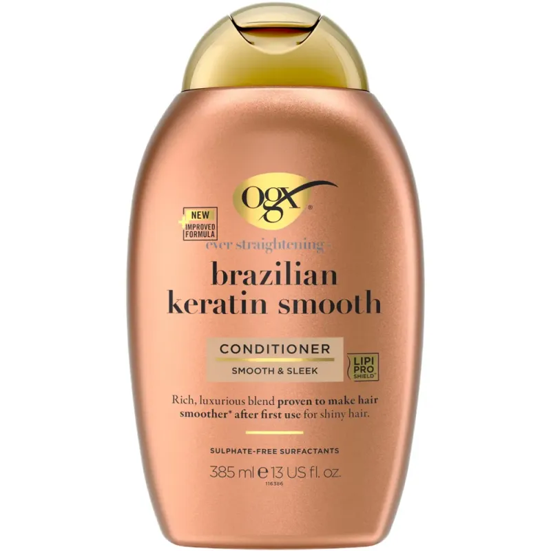 Balsam pentru netezirea parului OGX Brazilian Keratin, 385 ml