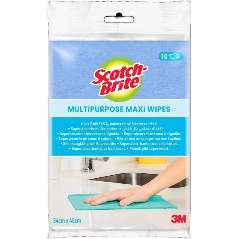 Lavete multisuprafete Scotch-Brite, 10 bucati, diverse culori
