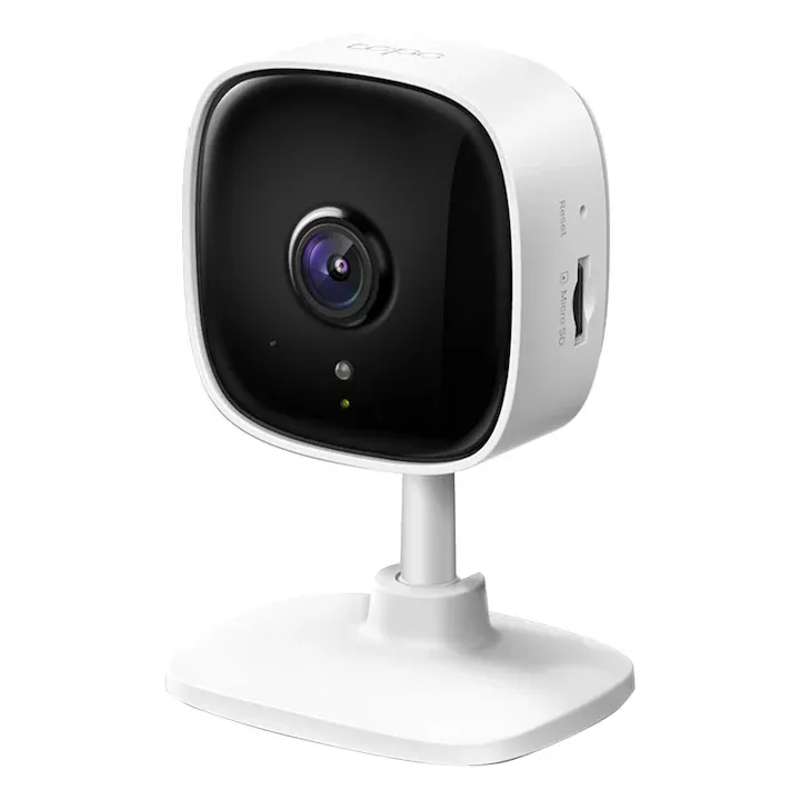 Camera de supraveghere Smart TP-Link Tapo C100 cu Night Vision, Full HD 1080P, Utilizare Baby Monitor Wireless Audio Video, Detectarea miscarii, Alarma sonora si luminoasa, Two-Way Audio, Mod Privacy, Stocare locala, IP Wi-Fi, Alb