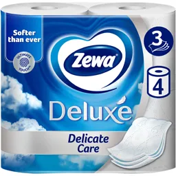 Hartie igienica Deluxe Delicate Care, 3 straturi, 4 role