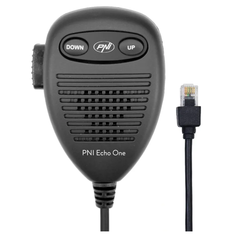 Microfon statie radio, PNI Echo One, RJ11, 5 x 7.5 x 3 cm, ecou, Roger beep, negru | Dedeman