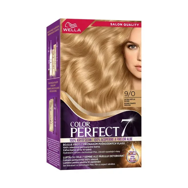 Vopsea de par permanenta Wella Color Perfect 9/0 Blond Foarte Deschis, 135 ml