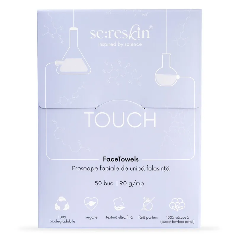 Prosoape faciale de unica folosinta Touch Face Towels, 50 b : Farmacia Tei online