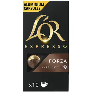 Capsule cafea L'OR Espresso Forza, compatibile Nespresso, 10 capsule, 52g