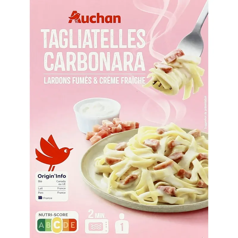 Tagliatelle carbonara Auchan, 300 g