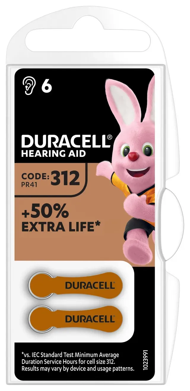 Baterii pentru aparat auditiv Duracell HA ZA 31, 6 bucati
