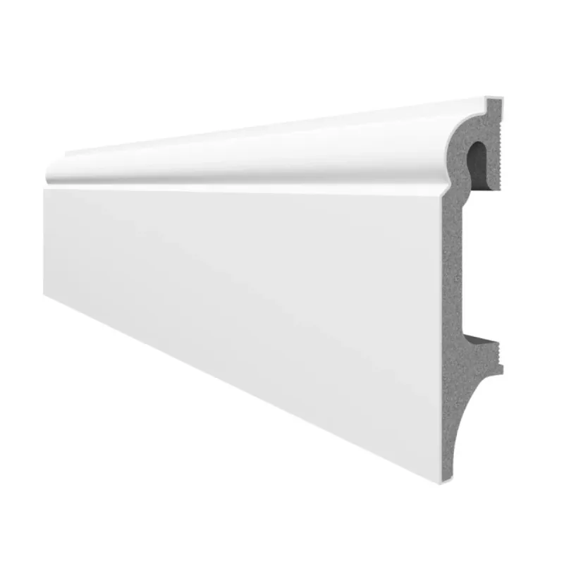 Plinta parchet polimer dur Vox Espumo ESP301, alb, 2400 x 80 x 16 mm | Dedeman