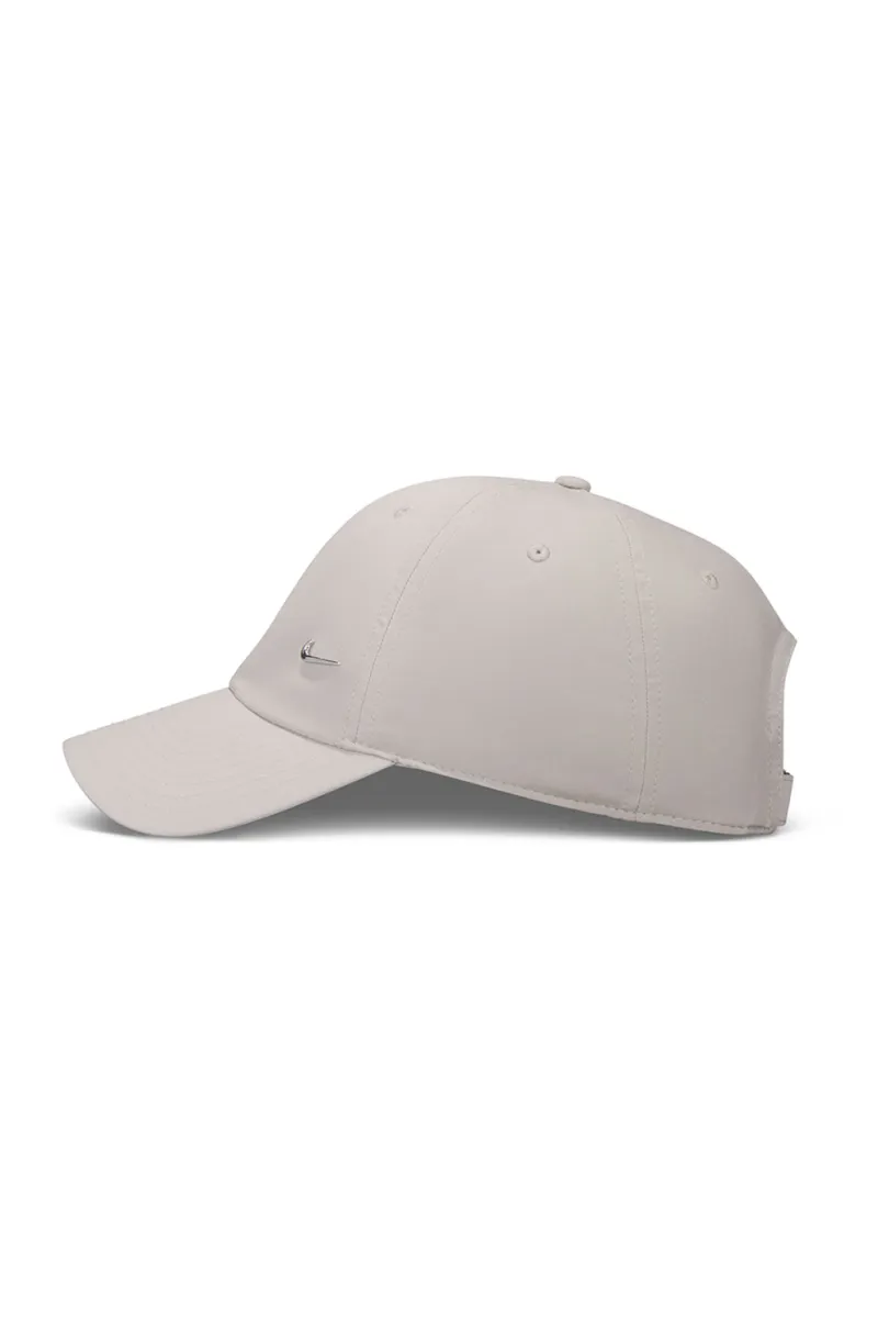 Nike, Sapca unisex cu monograma metalica discreta, Gri deschis