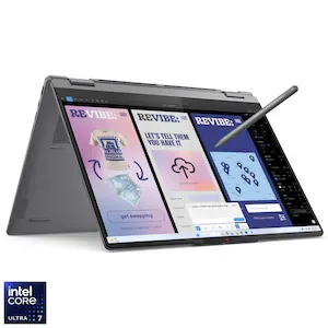 Lenovo Yoga 7 2-in-1 16ILL10 cu procesor Intel® Core Ultra 7 256V pana la 4.8GHz, 16" 2.8K, WQXGA+, OLED, 120Hz, Touch, 16GB LPDDR5x RAM, 512GB SSD, Intel® Arc™ Graphics, Windows 11 Home, Luna Grey, 3y on-site Premium Care