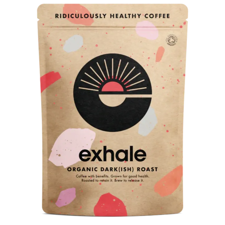 Cafea Organica Dark(ish)Roast, Exhale, boabe, 450g