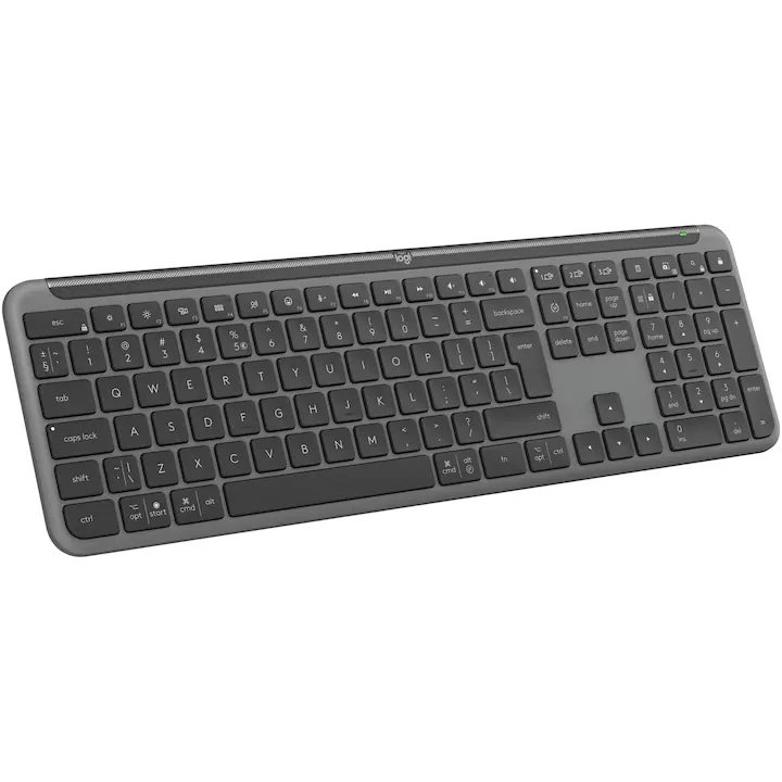 Tastatura wireless Logitech Signature Slim K950, 2.4GHz&Bluetooh, Negru