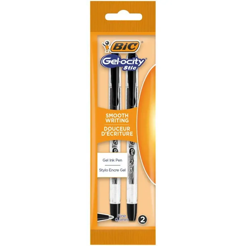 Set 2 roller Bic gelocity stic, Culoare Negru