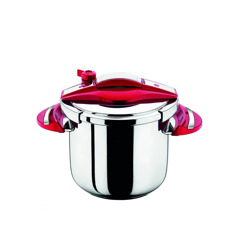 Oala sub presiune din inox Pyramis CHROMA, diametru 22cm, capacitate 6litri, fixarea capacului in orice pozitie, potrivita pentru toate tipurile de plite