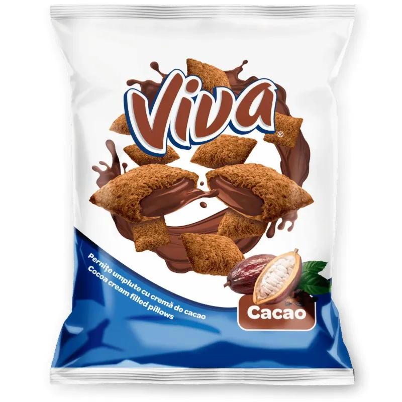 Pernite umplute cu crema de cacao Viva, 200 g
