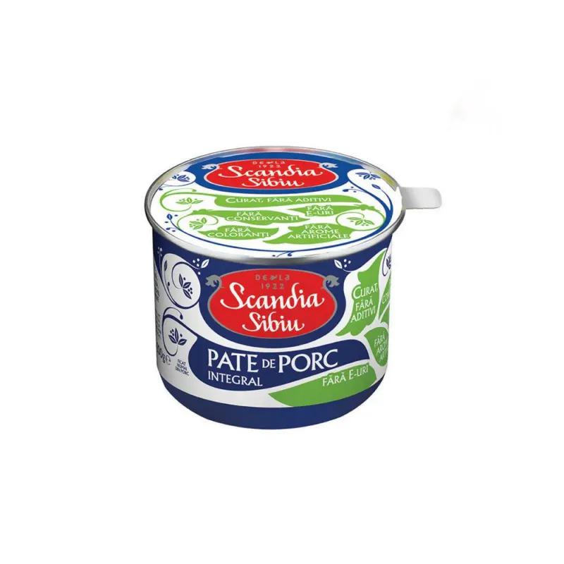 Conserva pate integral de porc Scandia Sibiu, 200 g