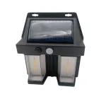 Lampa LED exterior, 3 moduri functionare, rezistenta la apa, alimentata cu energie solara pentru curte sau gradina, Lumina calda 2 surse