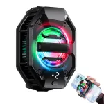 Cooler Telefon, BYONDSELF®, 27W, Reglare cu 3 Viteze, Lumini RGB, cu Clema Telescopica, Silentios, Negru