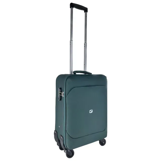 Troler Airport Soft Easy Sky, 35 x 55 x 18 cm, marime S, culoare verde inchis