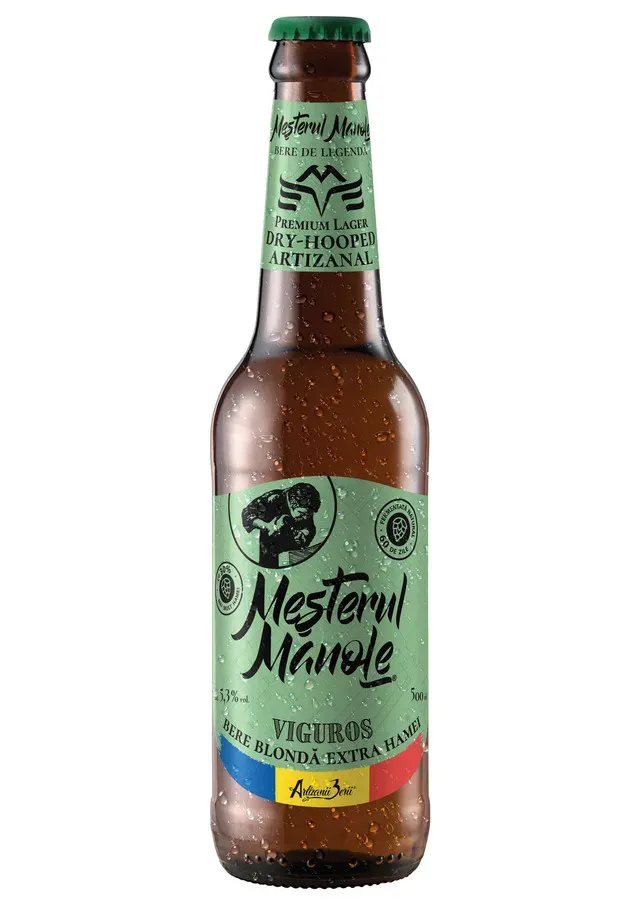Bere artizanala blonda Mesterul Manole Viguros, 0.5 l