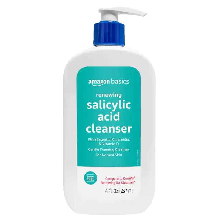 Gel de Curatare, Amazon Basics, Renewing Salicylic Acid Cleanser, pentru Ten, Fara Parfum, cu Acid Salicilic, 237ml