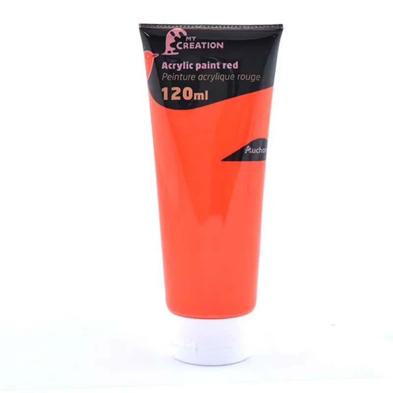 Tub de vopsea acrilica Auchan, rosu, 120 ml